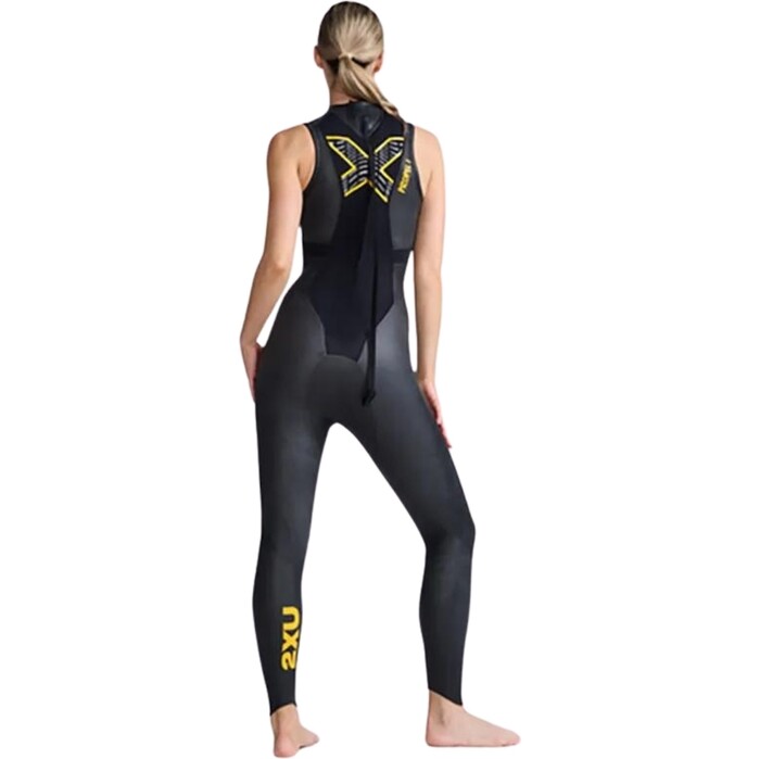 2024 2XU Womens Propel P:1 Sleeveless Swim Wetsuit WW4995c - Black / Ambition